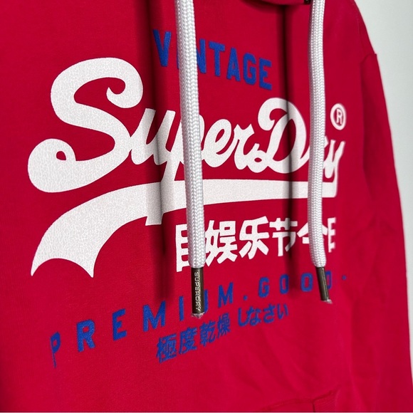 Superdry Men’s Eagle Red Premium Goods Duo Hoodie 2019 Edition Size Medium - Picture 3 of 7